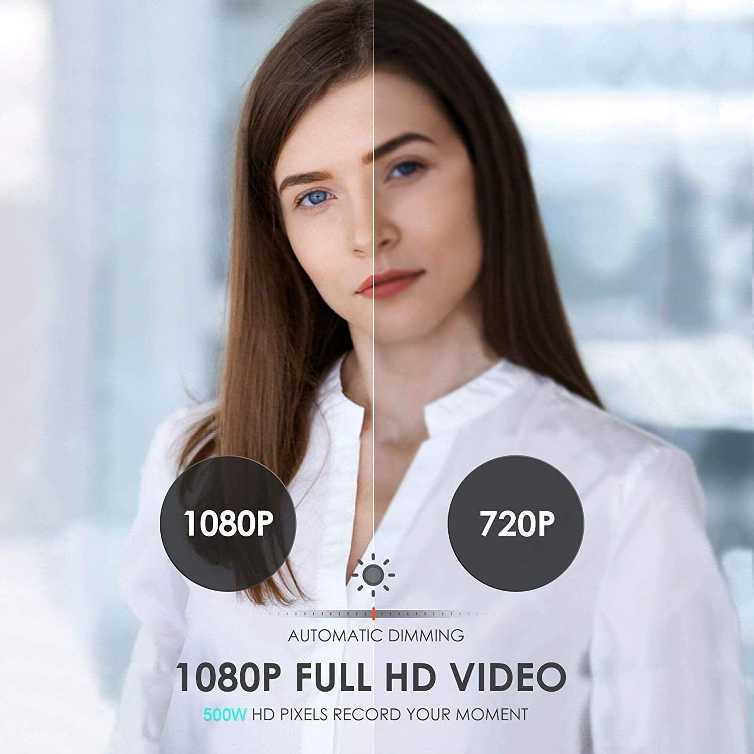 1080 Full HD Webcam with Microphone for Desktop Laptop, External USB 3.0 Computer Camera, 30FPS Web Camera for Streaming, Remote Study and Work, Video Calling, Recording, Conferencing, and Gaming PC