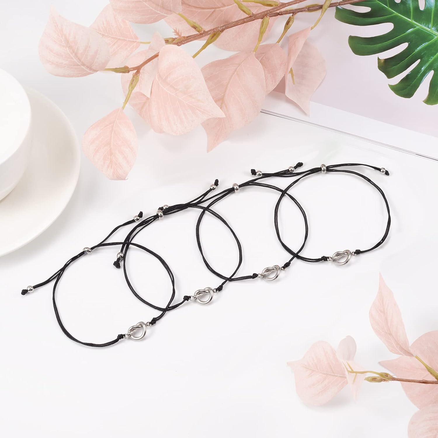 2/3/4/5 Friendship Knot Infinity Bracelets for Best Friends Bestie Women Sister BFF Bridesmaid Daughter Forever Distance Matching Jewelry Galentines Valentines Day Gifts Birthday Wedding Party Gift - Image 3