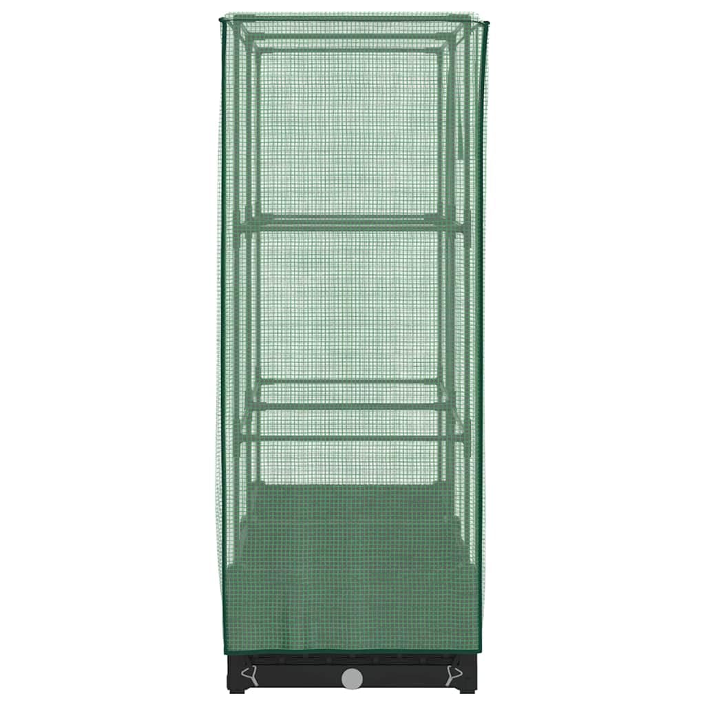 Jardinera con accesorio de invernadero de aspecto de ratán, 80 x 40 x 123 cm, jardinera con túnel de lámina y marco de hierro, para balcón, jardín y terraza, color negro