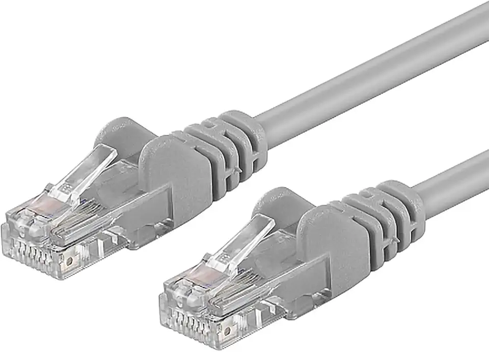 Premium Cord Network cable, Ethernet, LAN & patch cable, Cat6, UTP, fast flexible and robust RJ45 cable, 1 Gbit/S, AWG 26/7, copper cable, 100% Cu, grey, 1 m