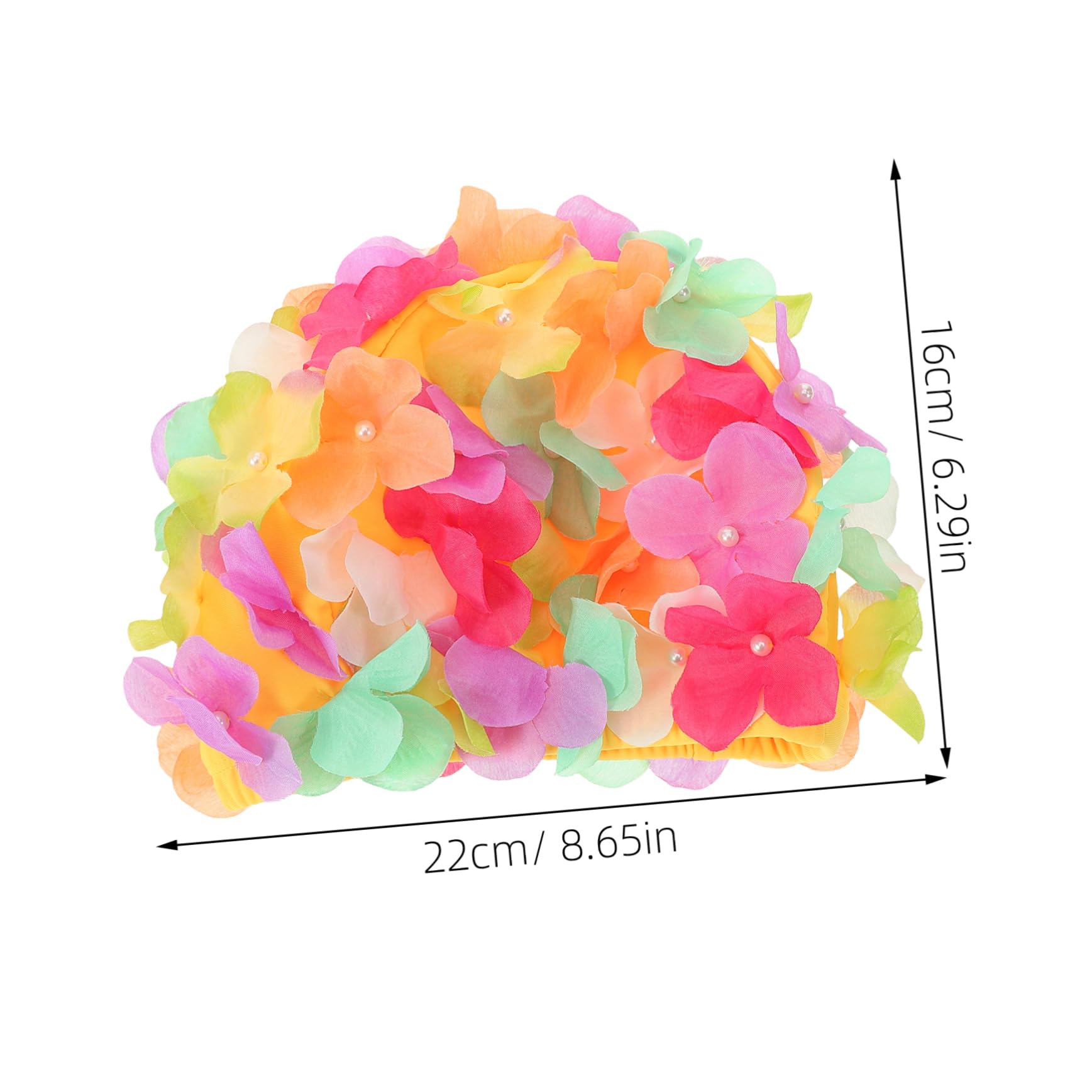 TOYANDONA Bonnet De Bain pour Femme Motif Floral Bonnet De Bain Bonnet De Bain Imperméable Élastique en Tissu Extensible en Nylon
