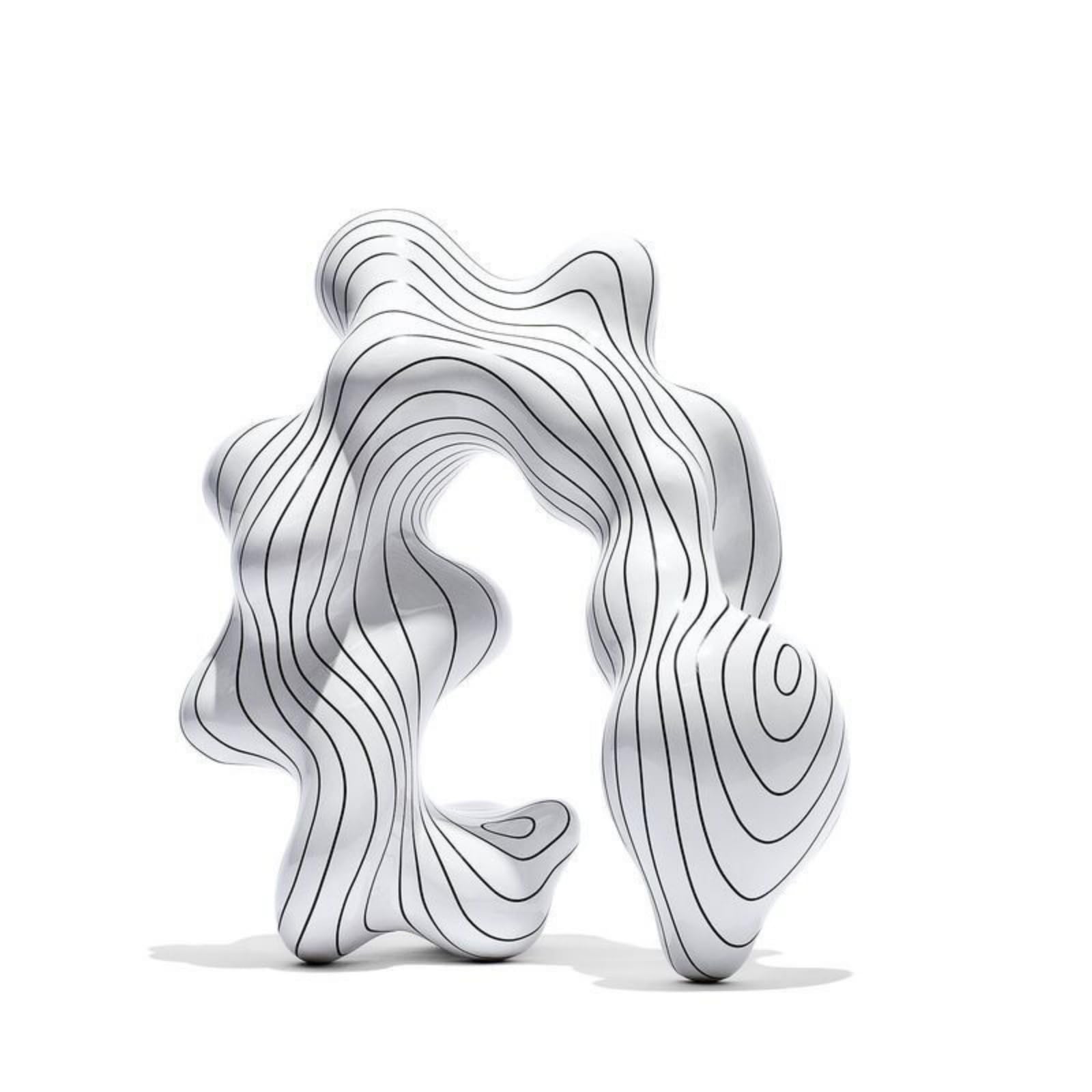 predolo Escultura Mesa Elegante Figura Decorativa con Base Estatua para Salón, Oficina, Recibidor, Adorno Geométrico Estilo Liso