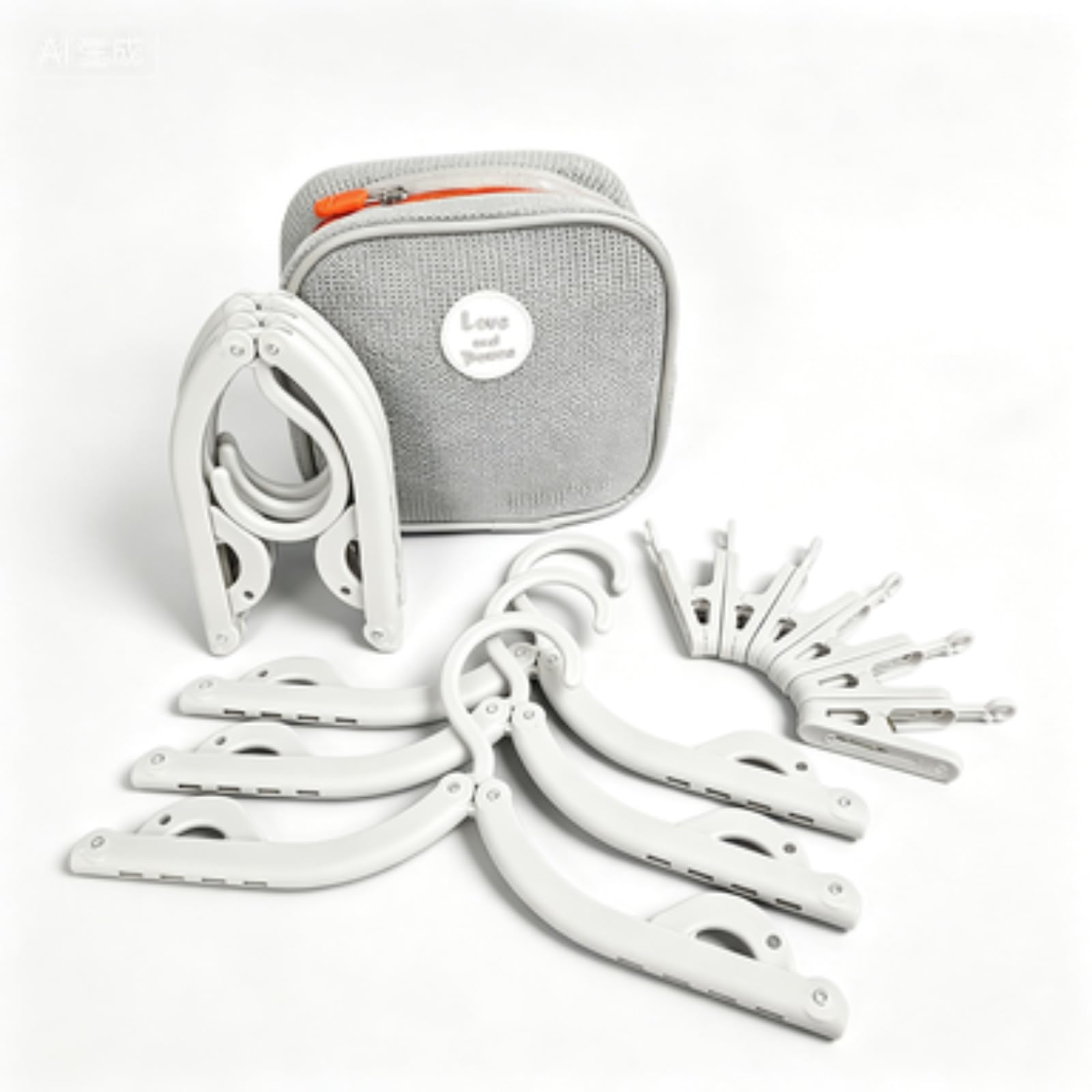 Foldable Travel Hanger Set, Portable And Storable Hangers, Must-Have For Business Trips And Travel, Foldable Hangers With Storage Bag