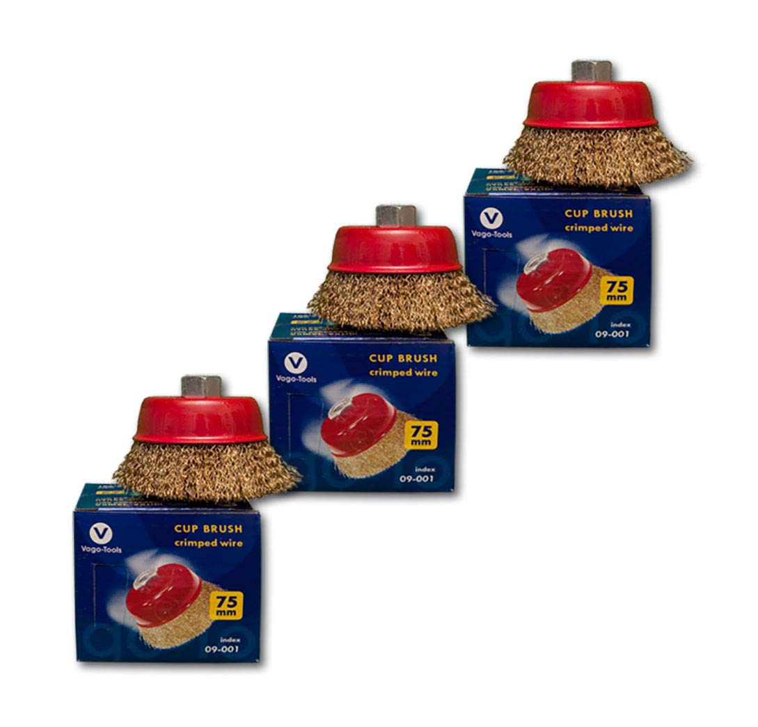 24 spazzole in filo da 75 mm, ondulate, spazzola conica, spazzola rotonda per Flex