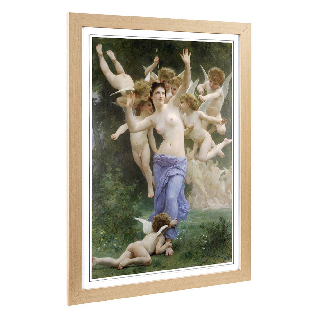 Big Box Art Framed Print of William Adolphe Bouguereau The Invitation Design | Wall Art Picture | Home Decor for Kitchen, Living Room, Bedroom, Hallway, Oak, A2 / 24.5x18 Inch / 62x45cm