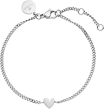 Purelei® Tiny Heart Armband – Filigranes Armband mit Herz-Anhänger | Edelstahl 18K vergoldet, Silber, Roségold | Verstellbare Länge
