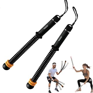 Ropeless Battle Ropes for Home Gym (2-Pack) Cordless Battle Ropes for HIIT Workouts,Muscle Training,Low-Impact Cardio Training,Adjustable Weight Battle Rope for Full-Body (Black)