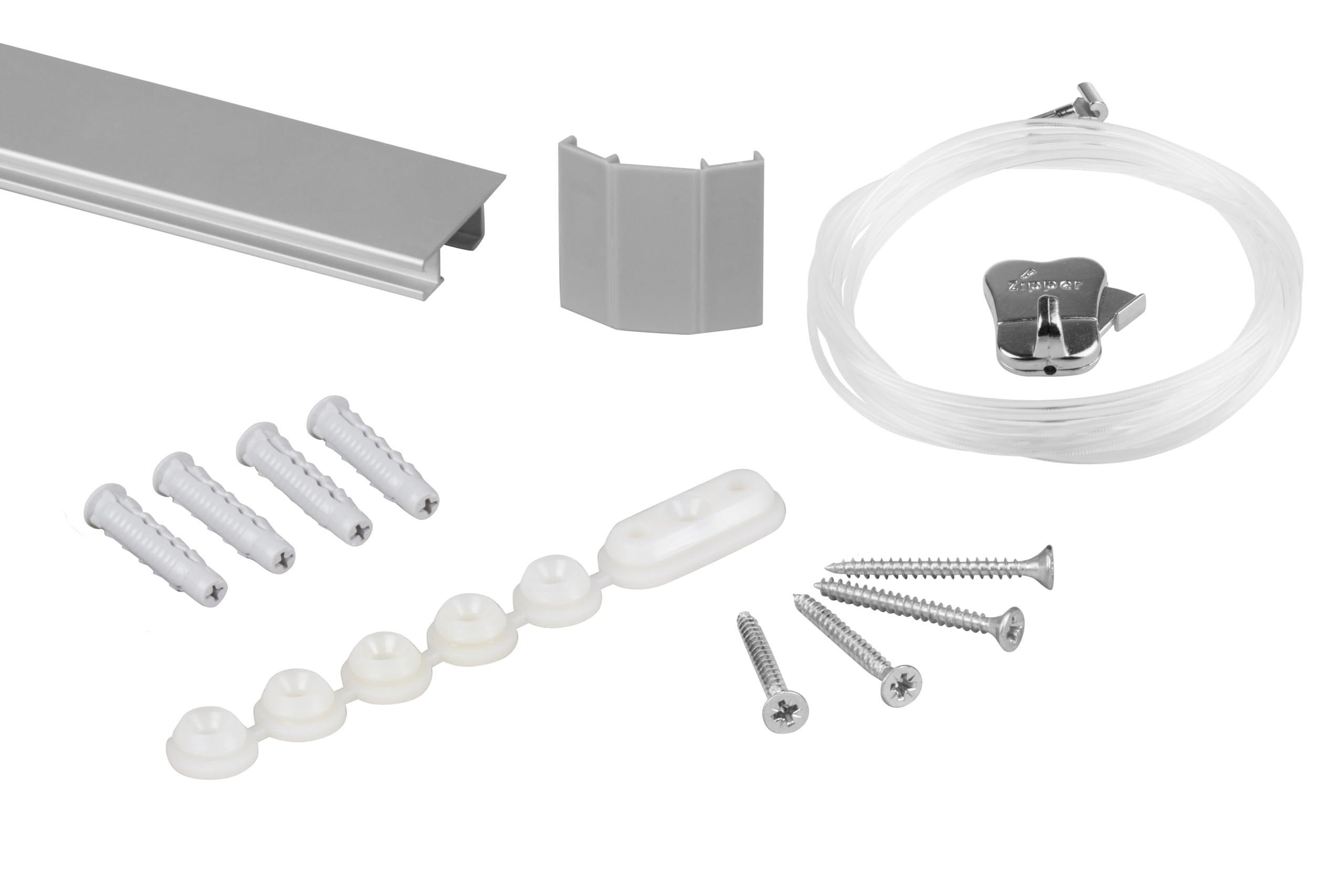Cimaises pour tableaux - systeme d' accrochage – cliprail max + fil transparent 150cm + crochet zipper - s'adapte parfaitement au plafond - kit complet