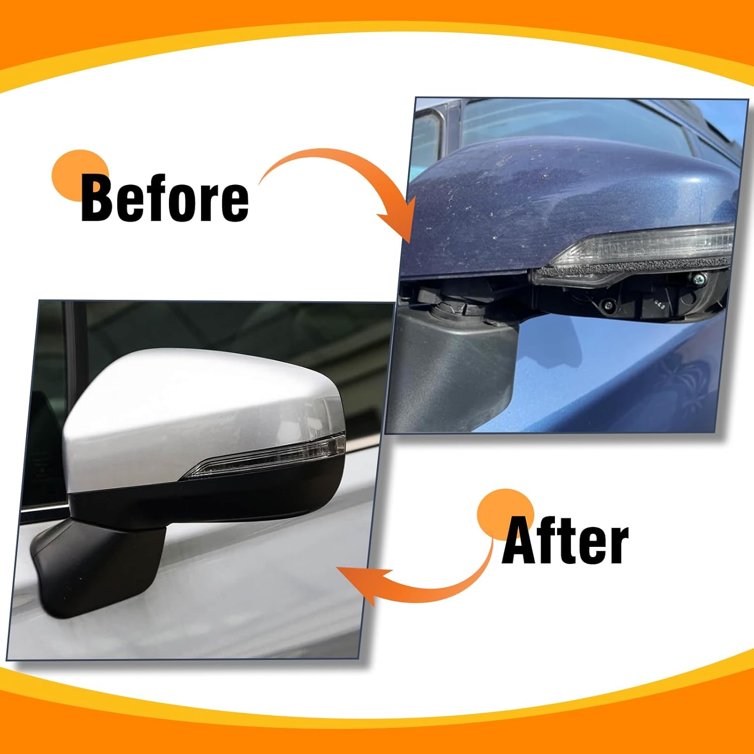 Yumzeco 1PC Compatible with Subaru Mirror Bottom Cover Forester 2019-2023/Crosstrek 2018-2023, Replace for 91054FL210 Driver Side Forester/Crosstrek Mirror Lower Cover W/Light Replacement-Left