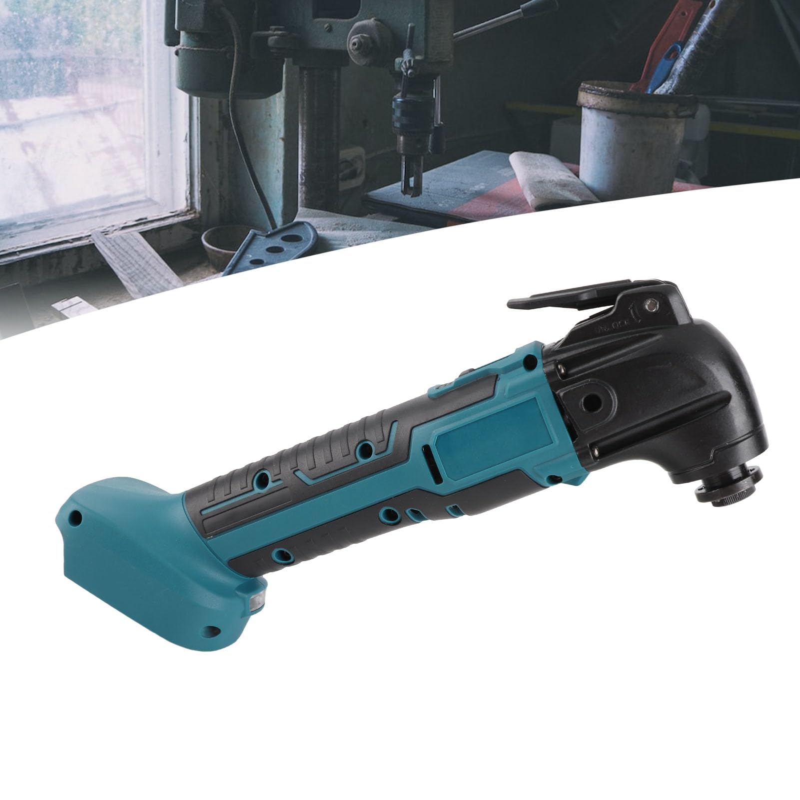 Annadue Kit de Herramientas Oscilantes 6000-20000RPM Sierra Multiherramienta Inalámbrica para Carpintería, Multiherramienta Oscilante Ajustable de 6 Velocidades con Construcción de ABS y ángulo de