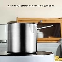 Vista 6 de Cesta para freír, sartén profunda de acero inoxidable 304, sartén con cesta coladora y asa para freír camarones