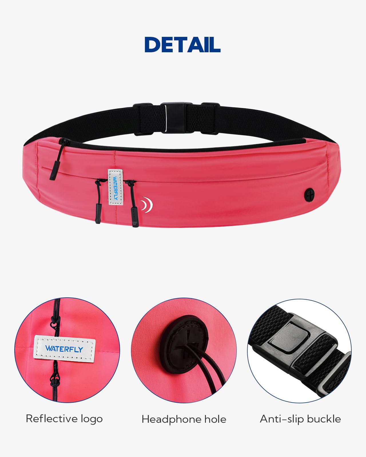 Waterfly Cintura da Corsa per Cellulare Piccola Marsupio da Maratona Jogging Allenamento Esercizio Fitness Sport Uomo Donna