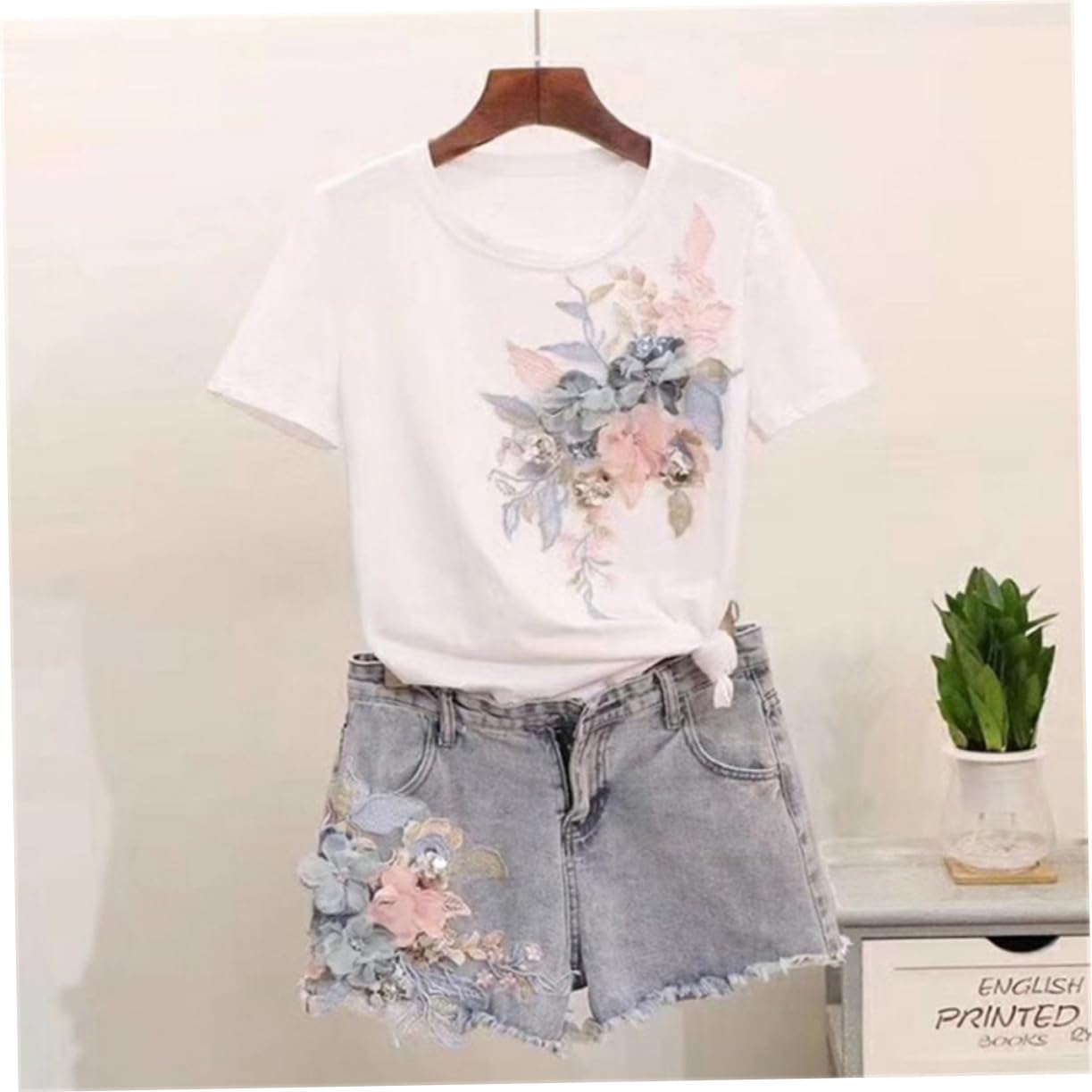 Adornos para Ropa, Parches Bordados de Tela Flores
