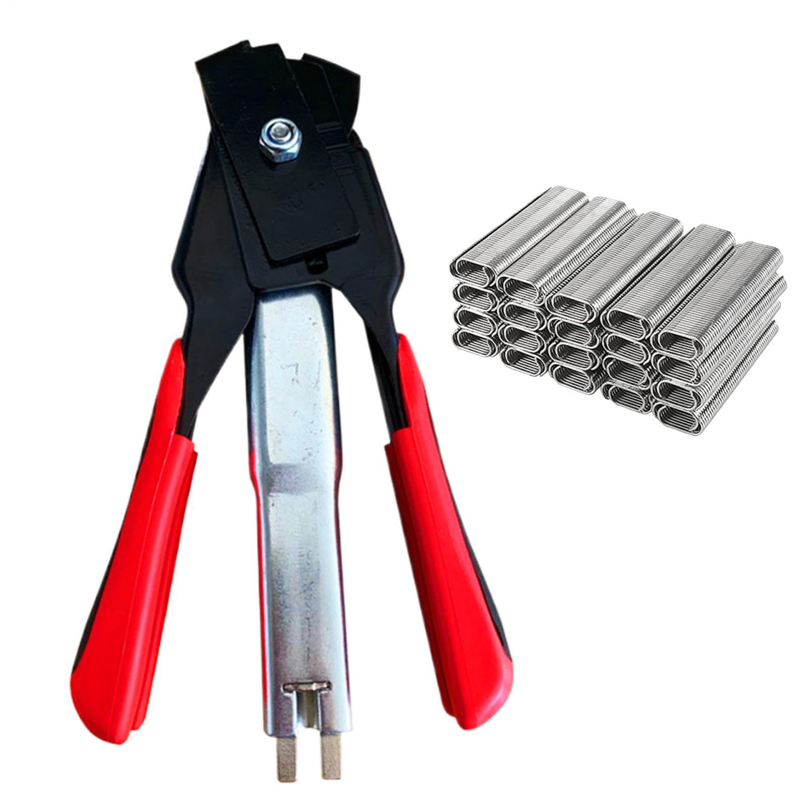 Hog Ring Pliers – Manual Hog Ring Pliers Kit with 2500 C Ŕing Heavy | Duty Alloy Steel Fastening Tool for Cages Fencing Upholstery and Automotive Seats | Hog Ring Pliers | for Chicken Wire Pet