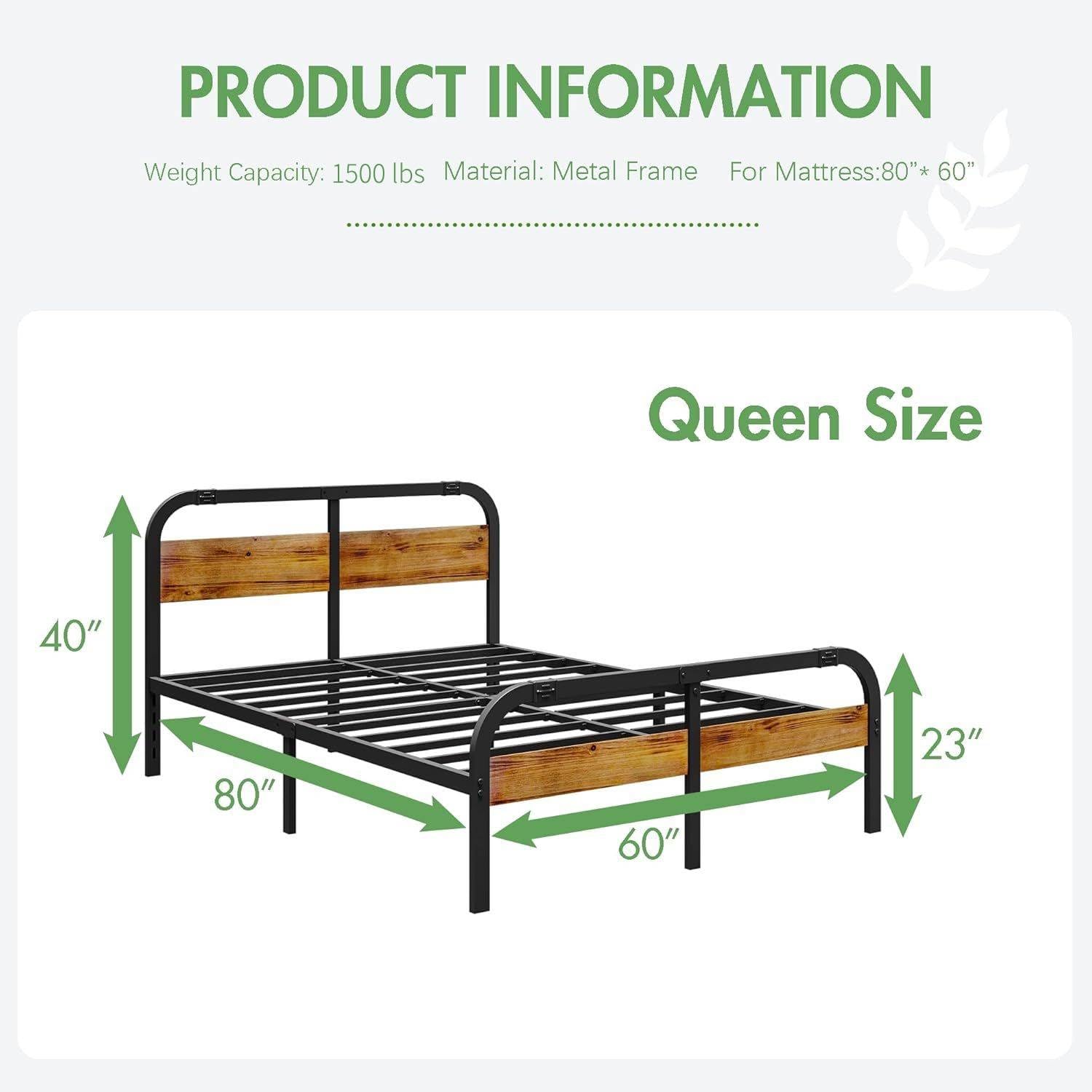 Amazon｜ZIYOO インダストリアルスタイル メタル クイーンベッド