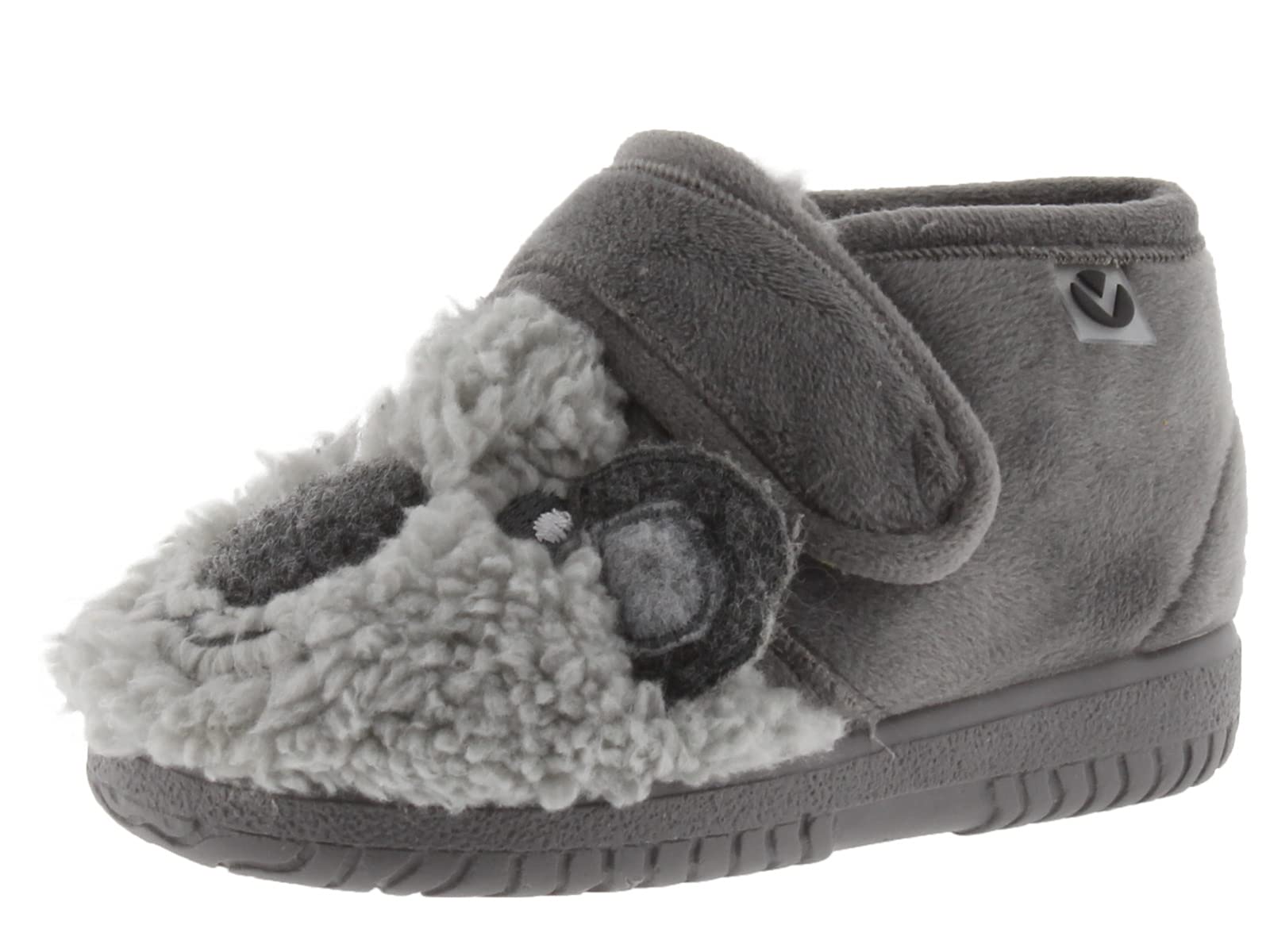 victoria Geschlossene Hausschuhe Ojalá 105119 | Fell Tierchen & Klettverschluss & Passende Sohle für Kinder Unisex