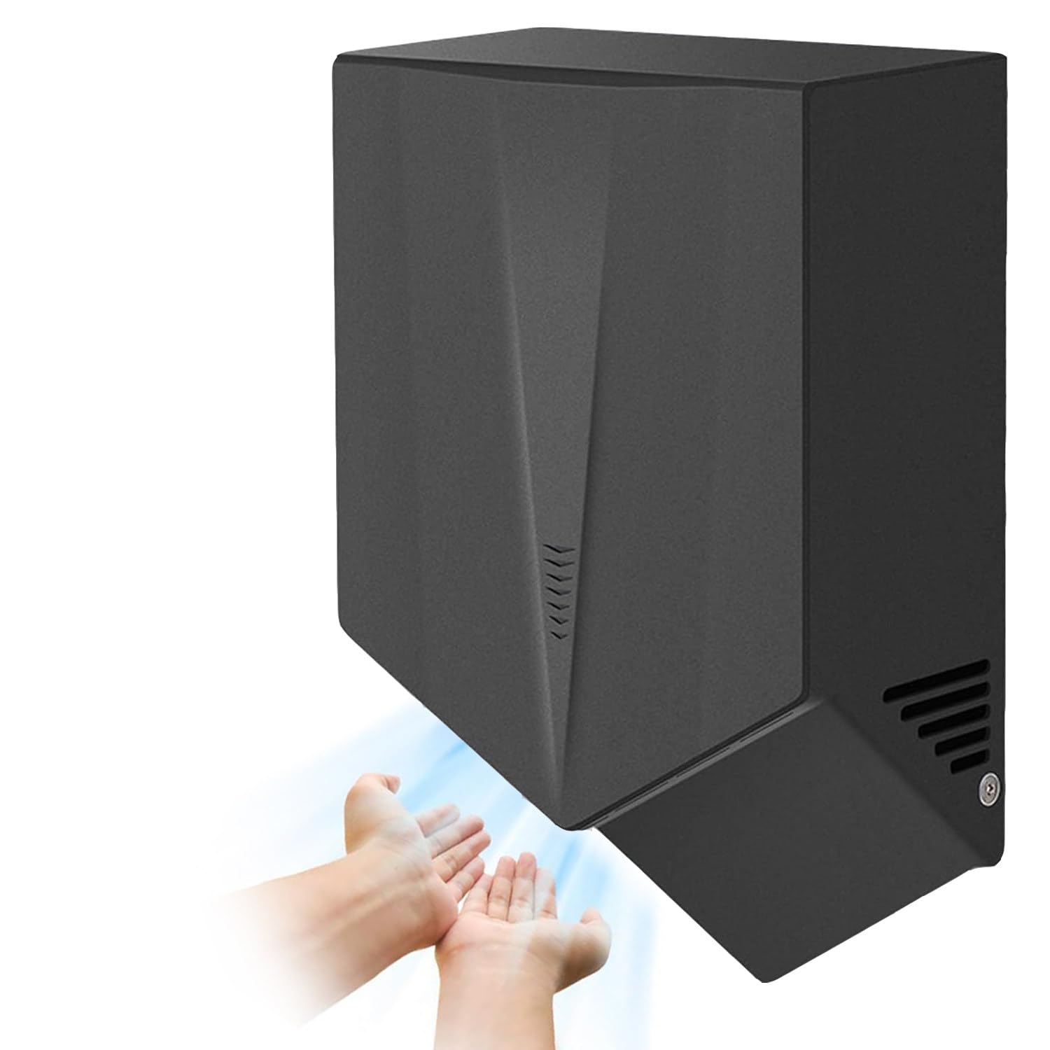 Secador de manos eléctrico de pared de 1500 W con sensor automático, Black