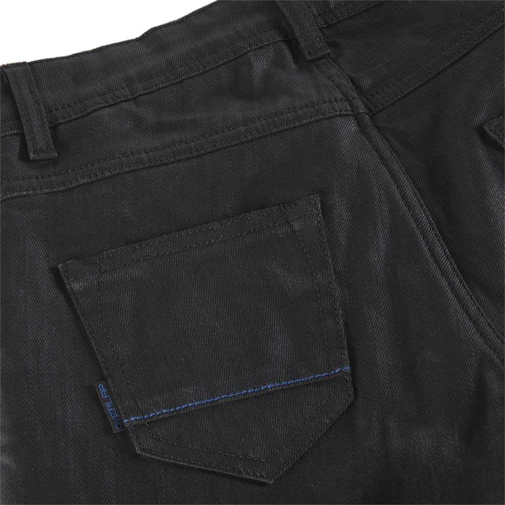 Overlap Donington Jeans Femme Homologue Route, Noir, Taille 30