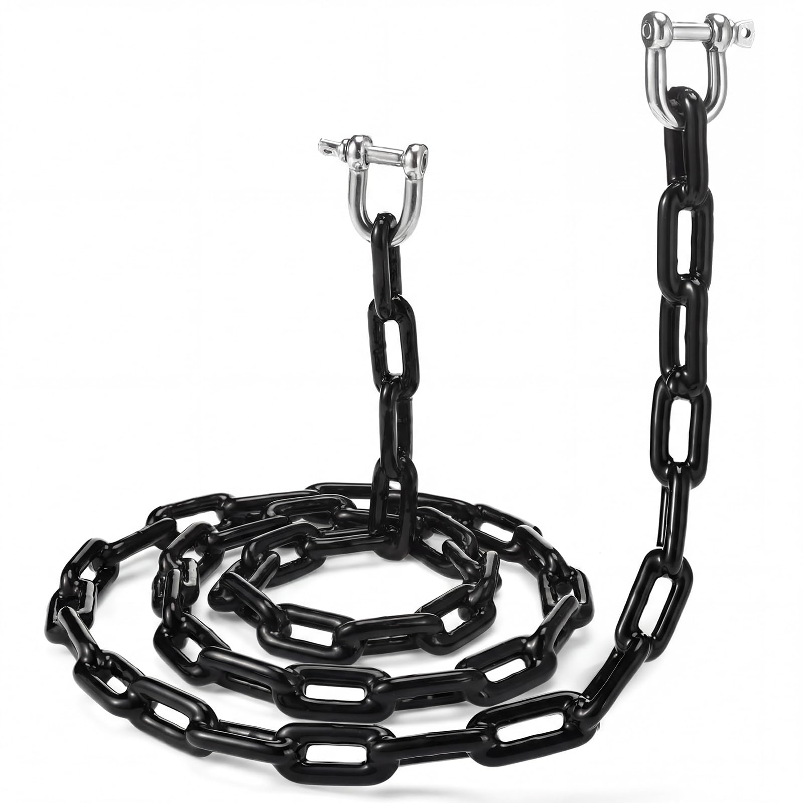 MorningRo PVC Coated Boat Anchor Chain 1/4 Inch x 4ft/ 5ft/ 6ft/ 7ft