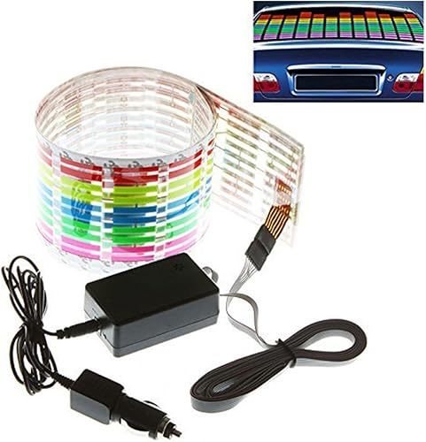 Miniatura 2 de WONFAST Sound Music Beat Activated Car Sticker Equalizer Rhythm LED Flash Light Audio Voice Rhythm Lamp 90x25cm