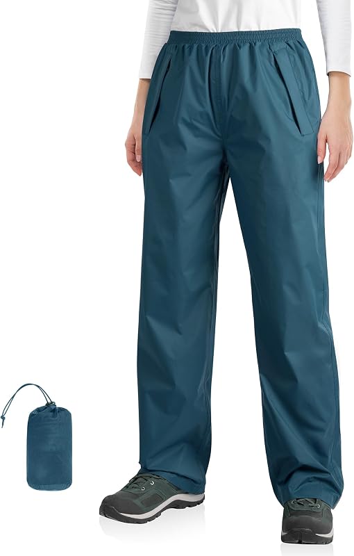Packable Rain Pants for Women Lightweight Waterproof Pants