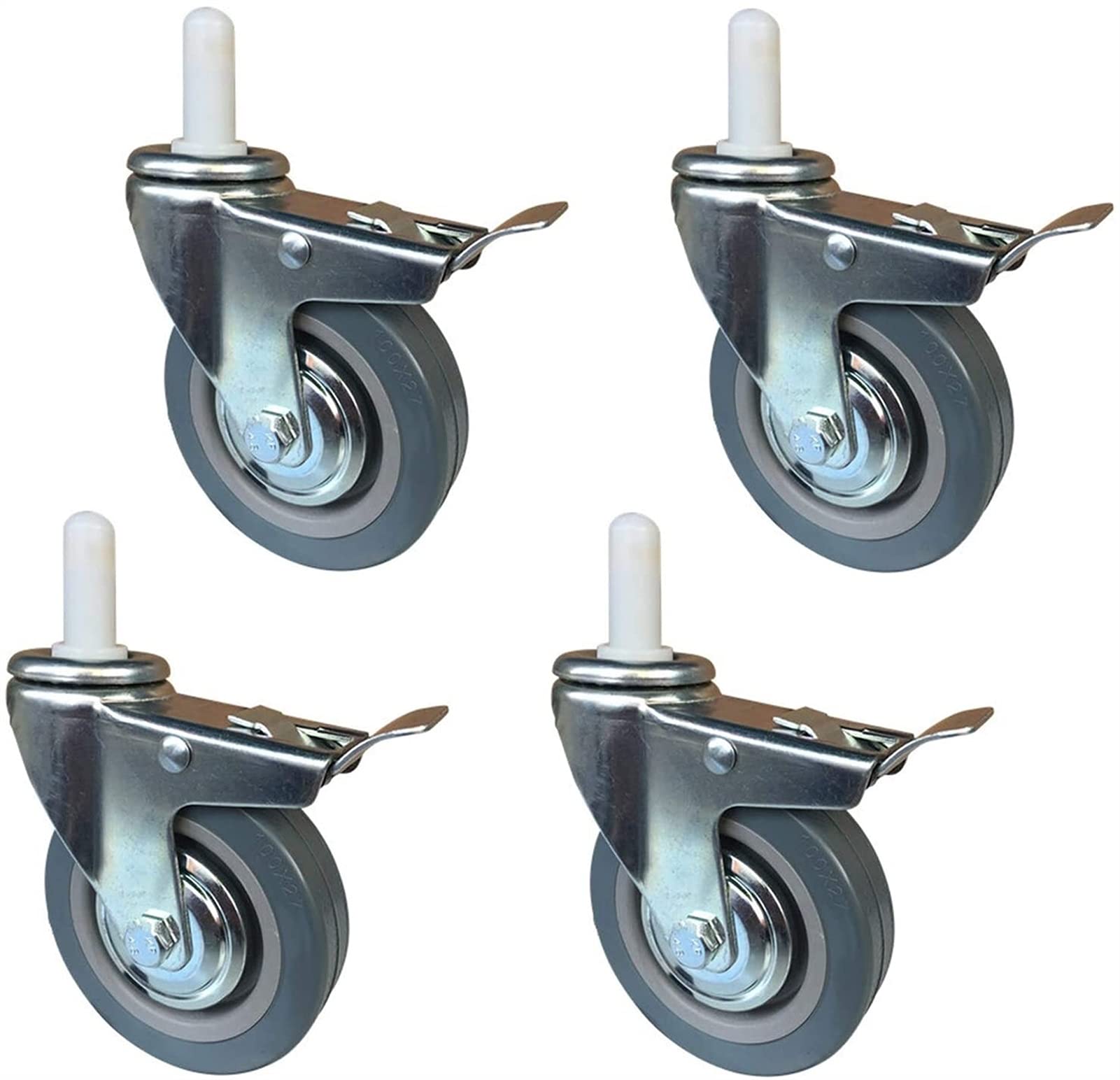 Roulettes de tige 4 pouces | 4 roues universelles de meuble