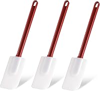 Heffiso 3-Pack 9.5" Commercial Grade Heat-Resistant Silicone Spatulas - Nonstick, BPA-Free Baking & Cooking Tools