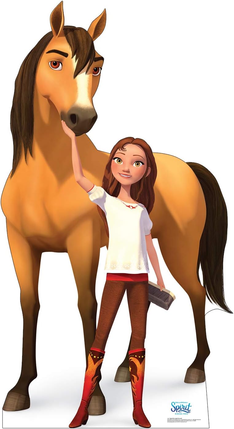 Cardboard People Spirit and Lucky Prescott Life Size Cardboard Cutout Standup - DreamWorks Spirit Riding Free