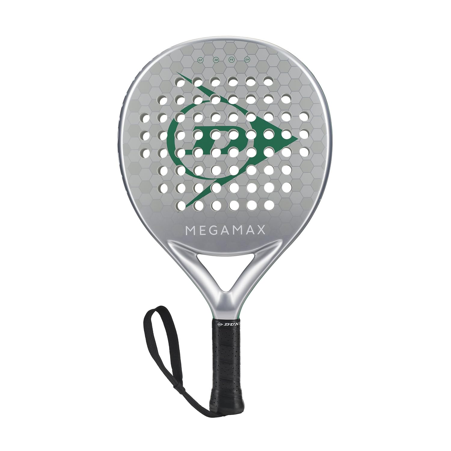 DUNLOP Padel Bat Megamax Silver – okrągła ramka grafitowa – Medium Balance Pro EVA Core – dla początkujących