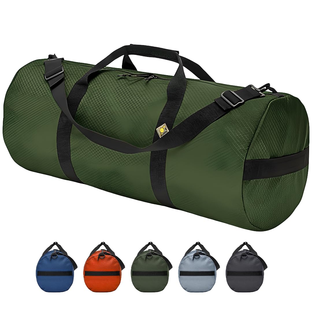 Diamond Ripstop Big XL Duffle Bags, Ultra Tough & Tear Resistant, Reinforced Stitching, Weatherproof, Packable Foldable Duffle Bag for Traveling (16"