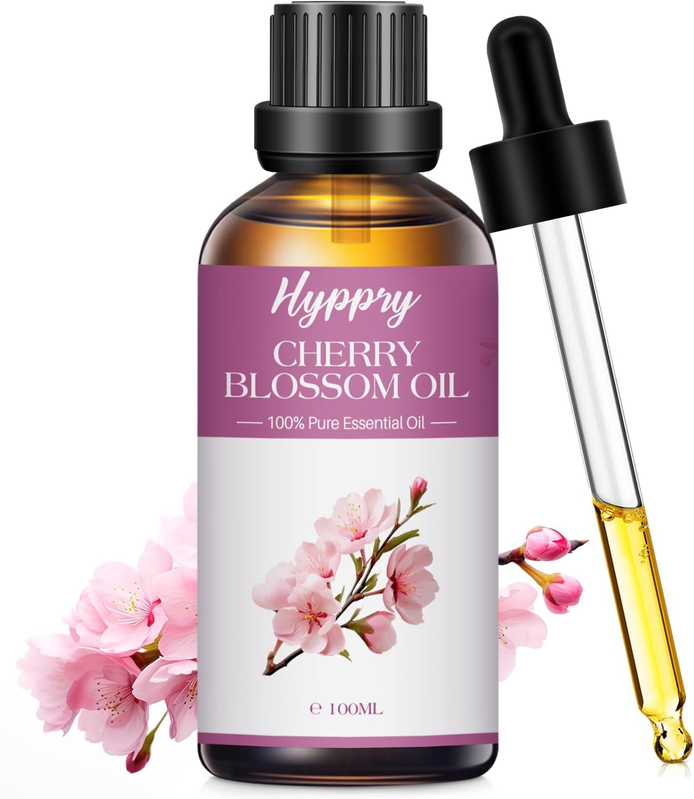 100ml Cherry Blossom Essential Oils, Natural Flroal Essential Oils for Diffuser for Home, Humidifier, Aromatherapy, Relax, Sleep, Skin Care, Perfume & Candle Making