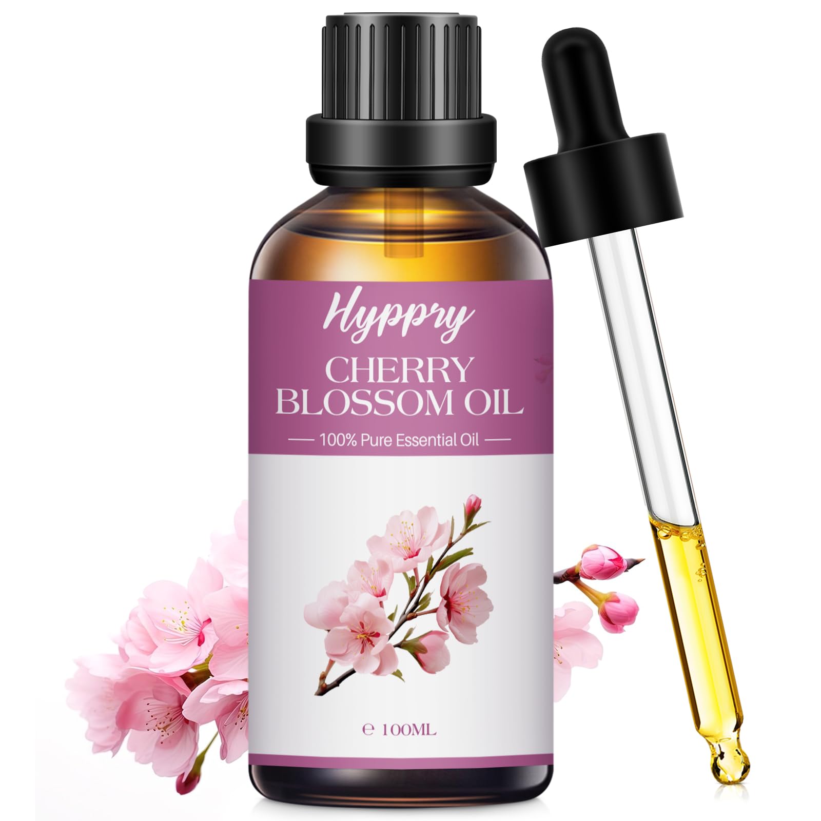 100ml Cherry Blossom Essential Oils, Natural Flroal Essential Oils for Diffuser for Home, Humidifier, Aromatherapy, Relax, Sleep, Skin Care, Perfume & Candle Making
