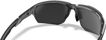 Wiley X JAKL Captivate Polarized Sunglasses, Safety Glasses for Men and Women, UV Eye Protection for Shooting and Outdoor Gloss Crystal Grey Frames, Blue Mirror Lenses
