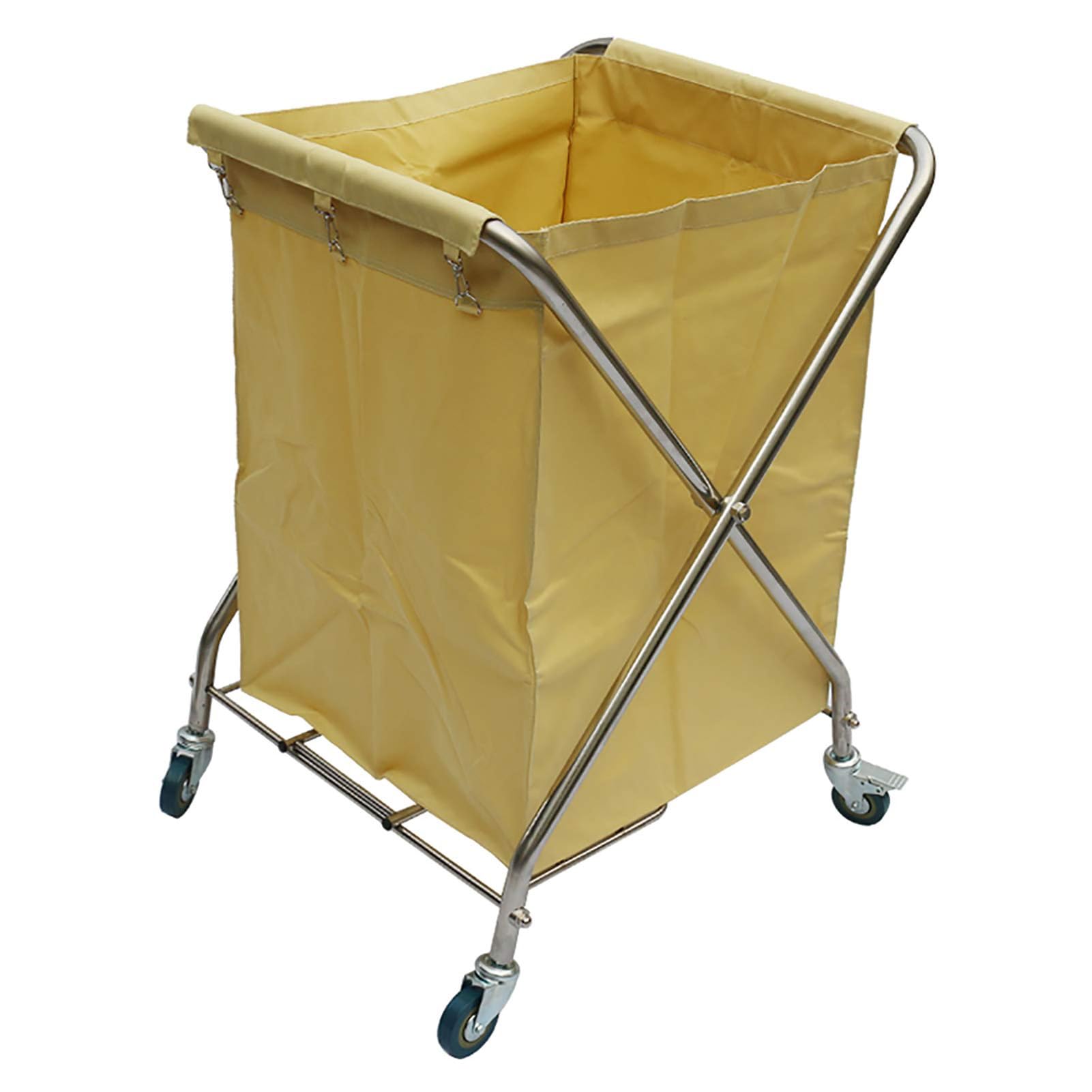 Chariot à linge pliable pour éviter le mal de dos lors du transport des draps