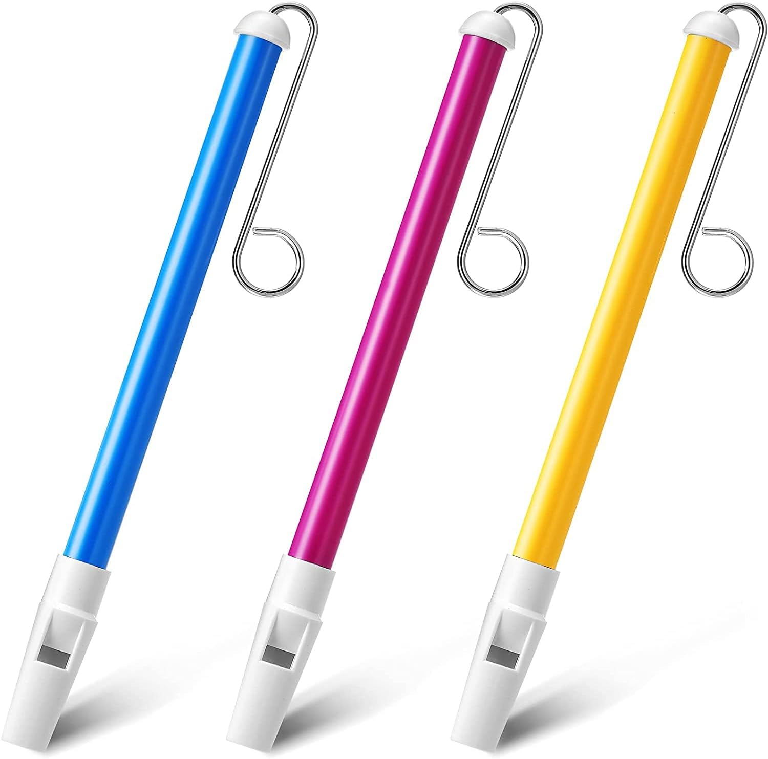 Wawasia 3 PCS Slide Whistle Instrument Slide Whistle Toy Slide Whistle Party Favors with Stainless Steel Sliding Rods for Parent-Child Games, Educational Party Favors, 10.5 Inch
