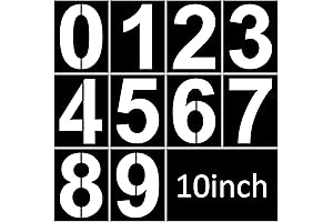 10 Inch Number Stencils - Plastic Number Templates for Cake, Address and Digital Painting