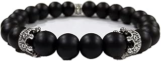 Crowns Onyx Stones Bracelet - Black