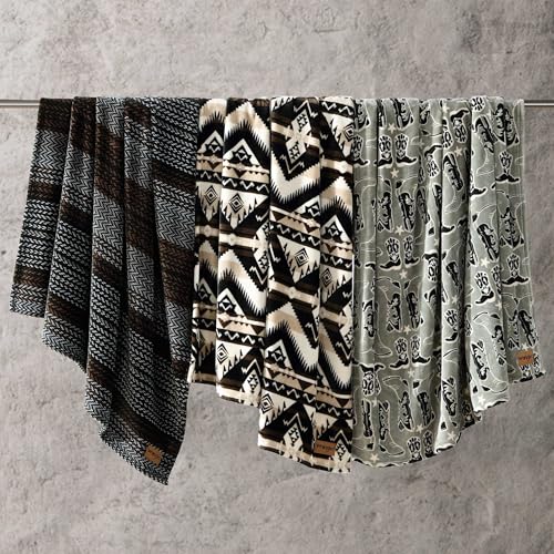 Wrangler - Couverture, literie en Polaire Douce en Peluche, décoration Occidentale pour lit ou canapé, Inspiration Yellowstone, certifié Oeko-Tex (Jesse Brown, 127 x 152,4 cm) – vue 4