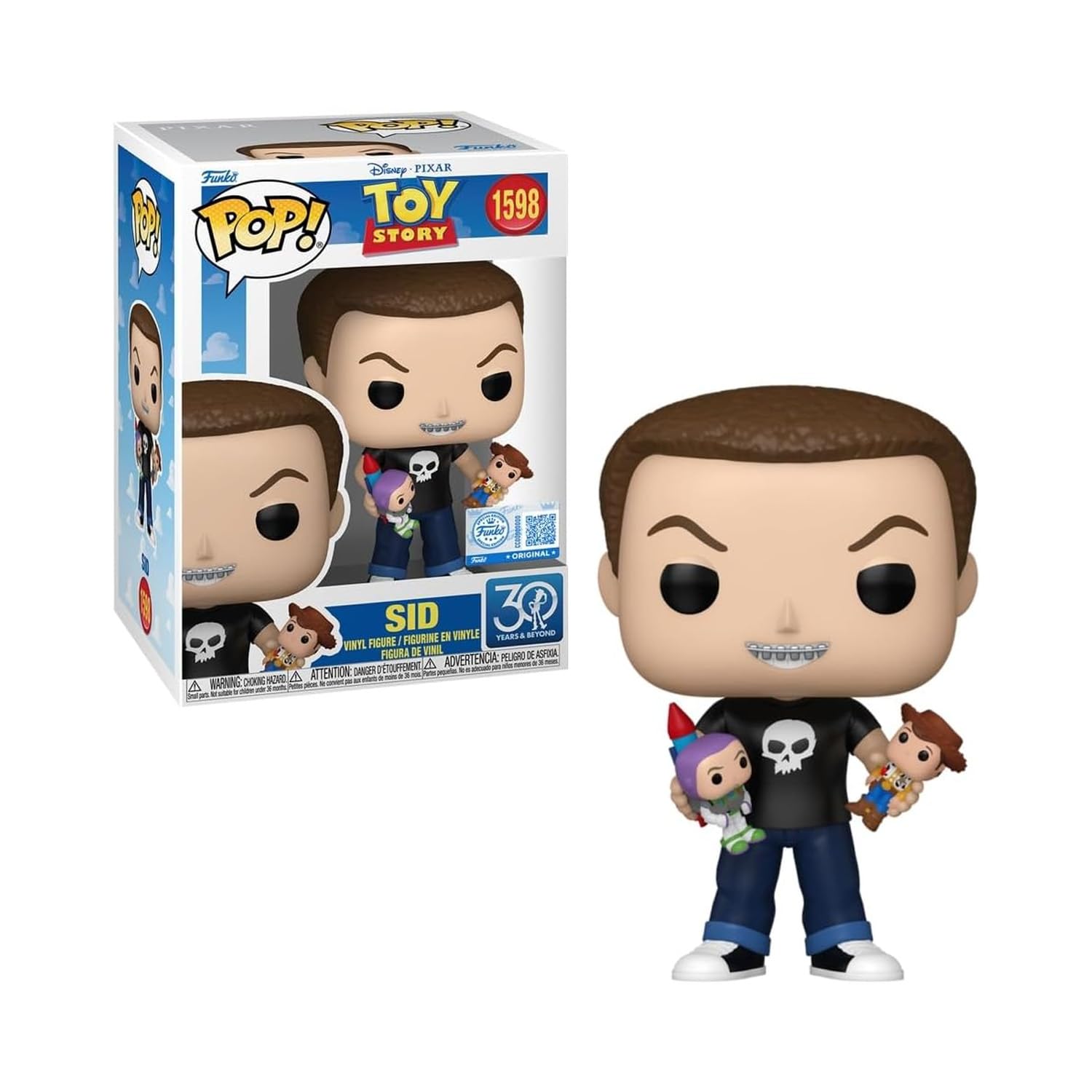Funko Retro-Tri Color Candide, Pop! Sid, Disney Toy Story 30 Years - 4"