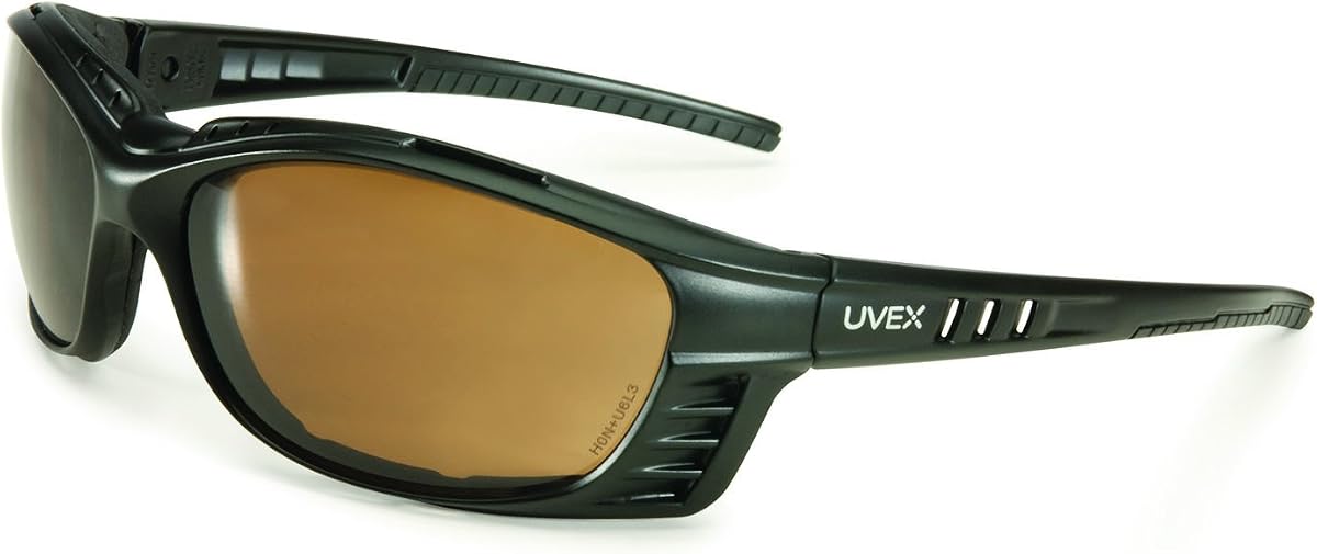 Uvex Honeywell Home UVEX by Honeywell S2601HS Livewire Gafas selladas de seguridad con marco negro mate, lentes espresso y revestimiento antivaho Hydro Shield