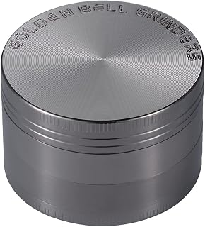 Golden Bell 2 inch Grinder 4 Layer Spice Grinder Zinc Alloy Grinder - Nickle Black