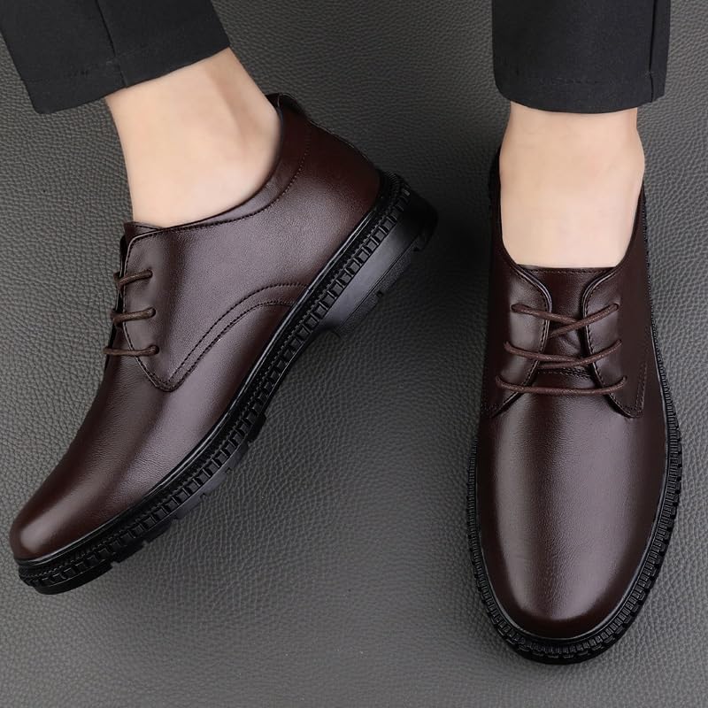 Oxford Mens Shoes Lace Up Dress Shoes Comfort Soft Oxford Business Casual Derby Shoe2