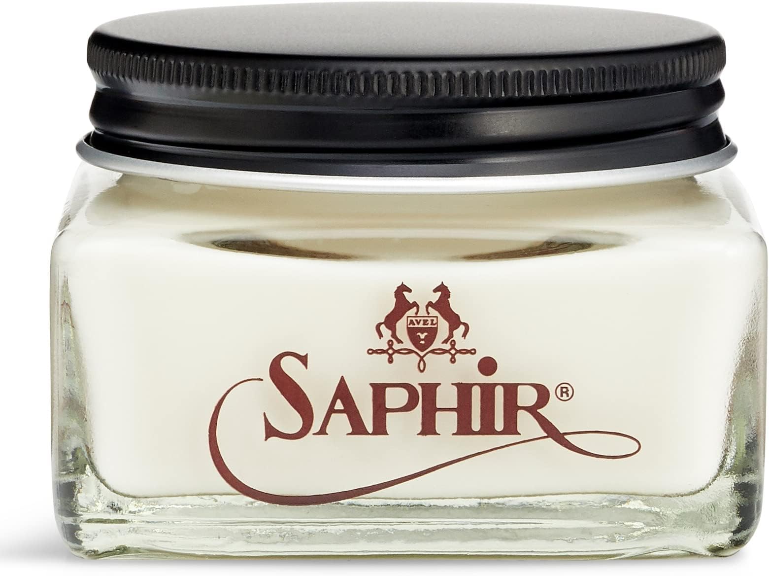 SAPHIR NOIR Medaille d'Or Pommadier Cream 75ml – Natural Cream Leather Shoe Polish, Leather Conditioner for Boots, Handbags - Neutral