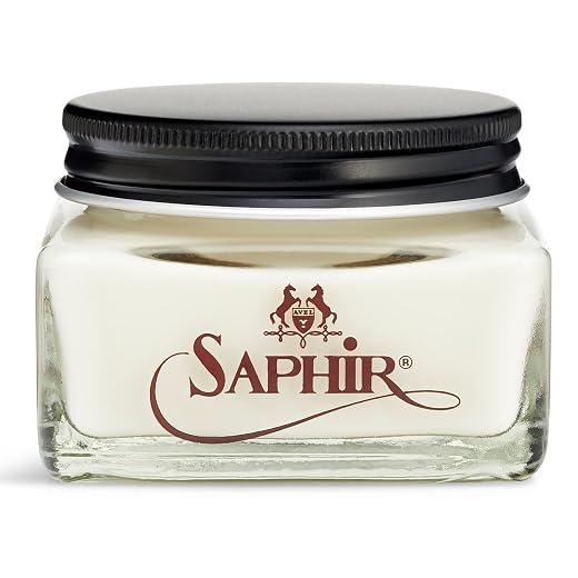 Saphir Medaille d'Or Pommadier Cream 75ml – Natural Cream Leather Shoe Polish, Leather Conditioner for Boots, Handbags
