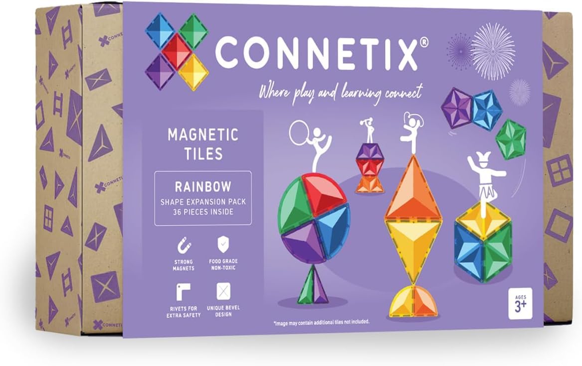 CONNETIX Erweiterungspaket Regenbogenform, 36 Stück, Mehrfarbig
