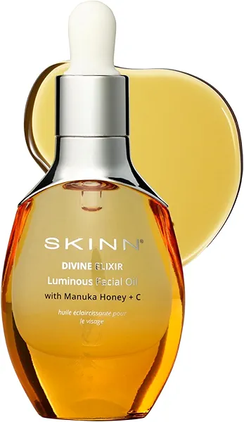 SKINN Luminous Facial Oil - Face Oil to Visibly Brighten, Firm, and Hydrate - Hydrating Oil for Anti-Aging and Dry Skin to Reduce Fine Lines, and Wrinkles - Vitamin C and Manuka Honey