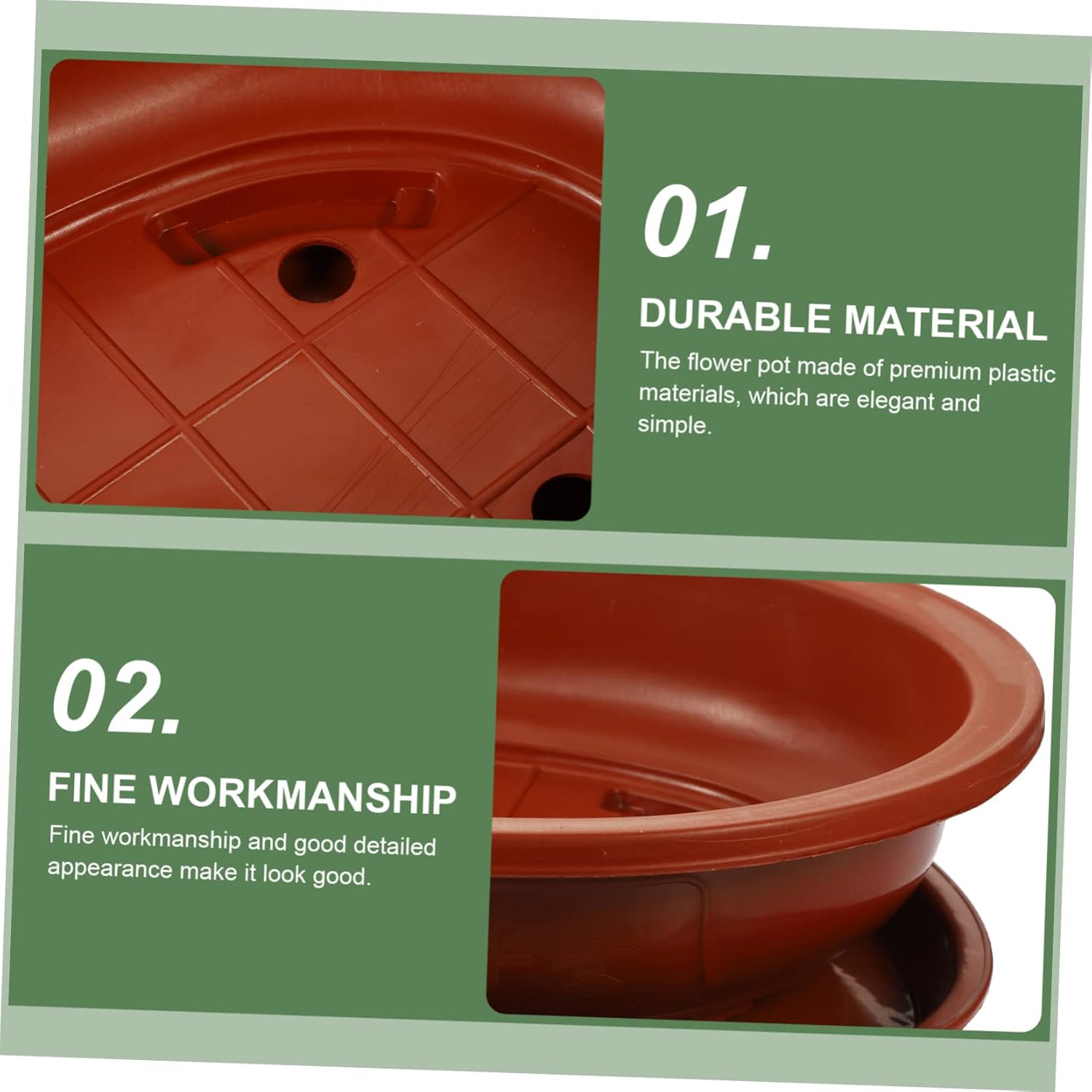 ibasenice 1Set Large Oval Plastic Flower Pot with Drainage Tray Oval Planter for Home Bonsai and Outdoor Gardening Sturdy Large Capacity Container for Flowers and Plants