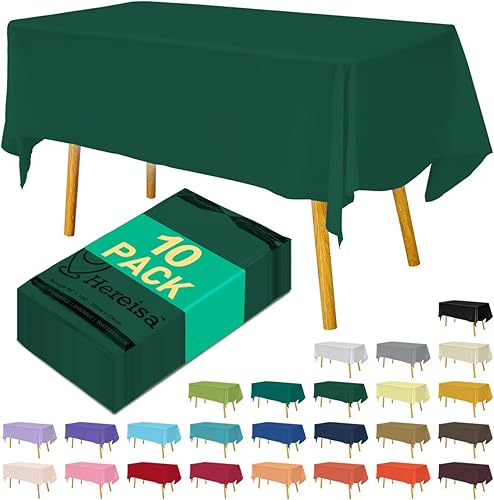 Miniatura 45 de Mantel desechable de alta calidad, paquete de 12, manteles de 54 x 108 pulgadas para fiestas, manteles decorativos para mesas rectangulares, mantel