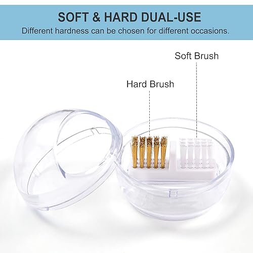 Miniatura 2 de Noverlife Mini estuche de limpieza de brocas de uñas cepillo de limpieza de brocas de uñas con cubierta transparente cepillo de alambre de acero y