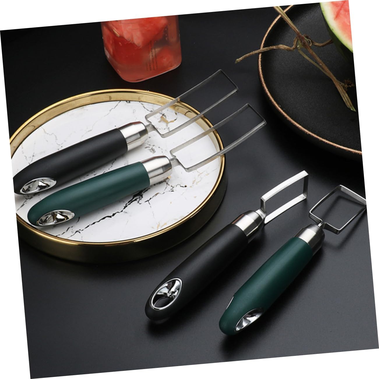 Mobestech Watermelon Cutter Slicer Tool, 304 Stainless Steel, Black Small
